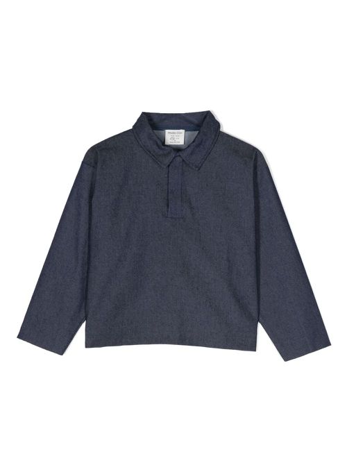 Leo graphic-print polo shirt - Blue