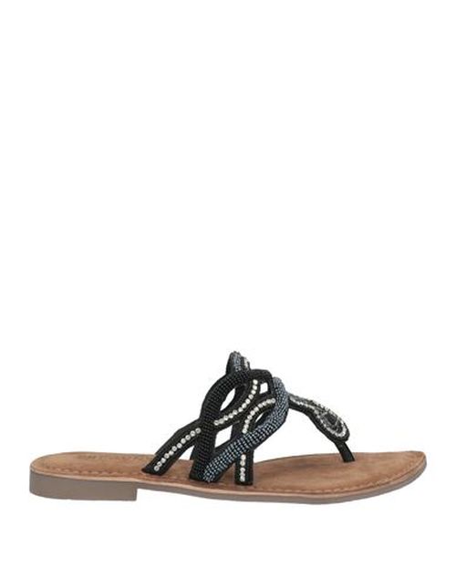 Woman Thong sandal Black Size 6 Textile fibers