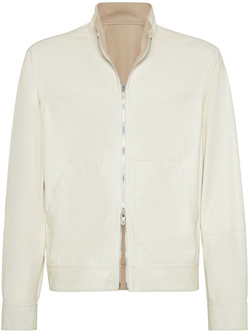 Reversible bomber jacket - White