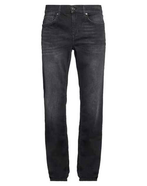 Man Jeans Black Size 28 Cotton, Elastane