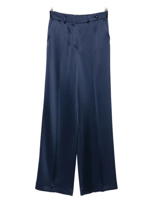 Satin Trousers — Navy