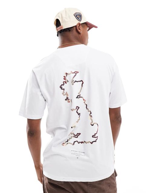 House Check map T-shirt in white