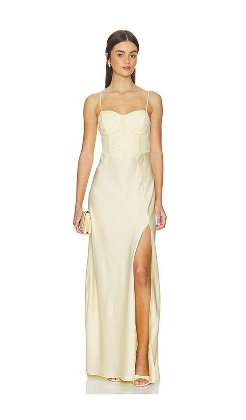 ASTR the Label x REVOLVE Zinnia Gown in Lemon. - XL also in L, M