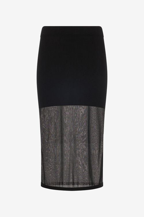 Miniskirt With Tulle Insert