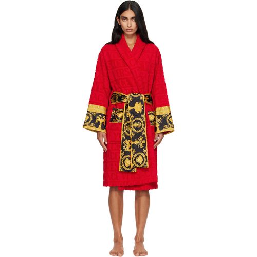 Red 'I Heart Baroque' Bathrobe