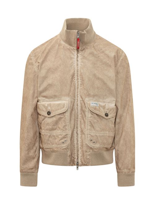 Mini Bomber Jacket with Zip and Pockets