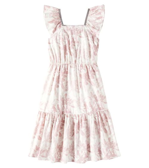 Monili floral cotton poplin dress
