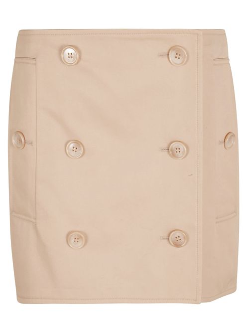 Multi-buttoned Short Skirt