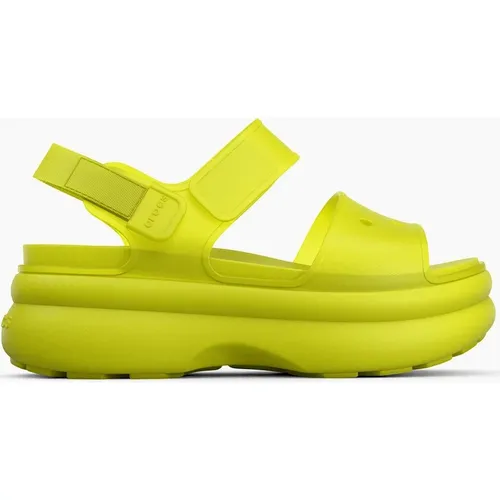 Women's Crocs SOHO FROSTED Womens Platform Sandals Citrus - Green