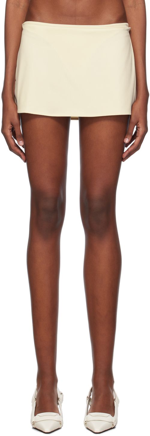 GUIZIO Off-White Micro Miniskirt
