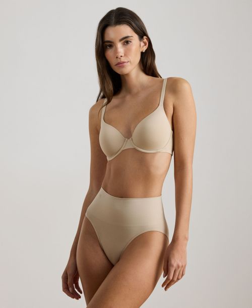 Women's Seamless Smooth Brief 4l0395 - Light Truffle