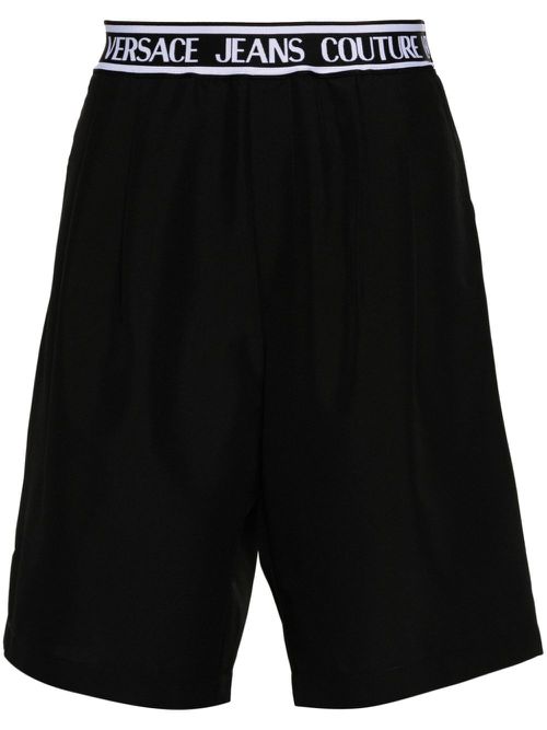 Logo-waistband shorts - Black