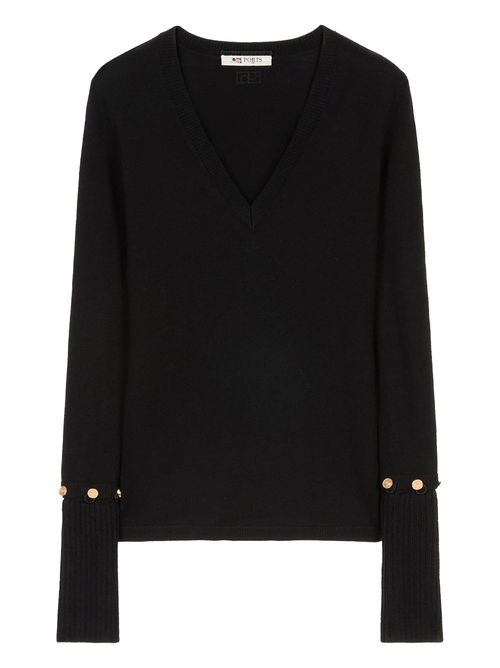 V-neck sweater - Black
