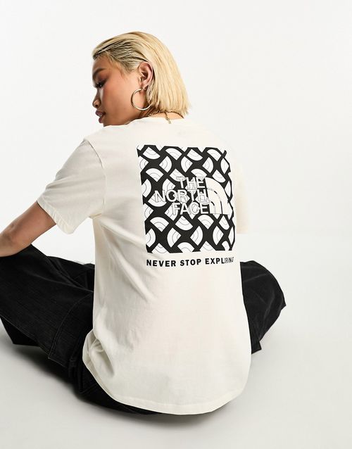 NSE Box back print t-shirt in monogram white