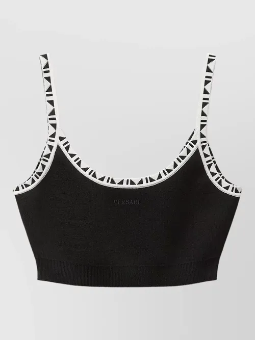Versace - viscose blend crop top elastic he