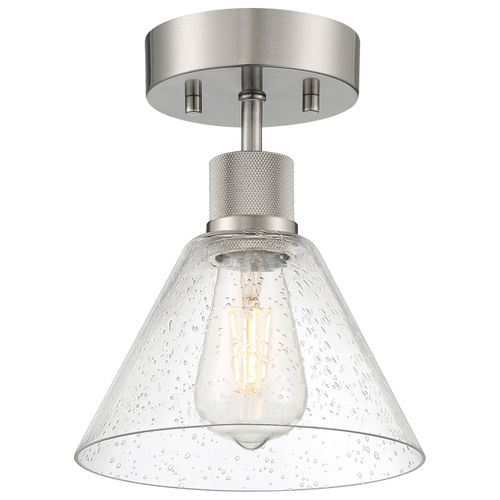 Brushed Steel LED Semi Flush Mount from the Port Nine Martini Collection