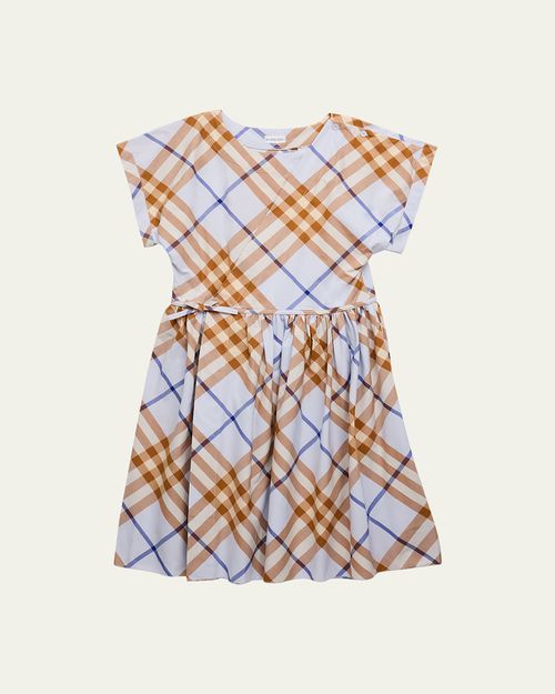 Girl's Anorra Check-Print A-Line Dress