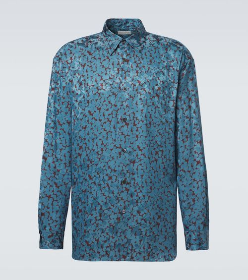 Printed satin shirt