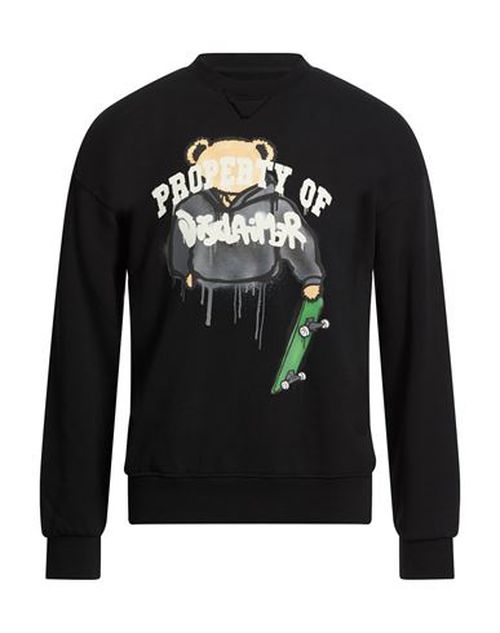 Man Sweatshirt Black Size S Cotton