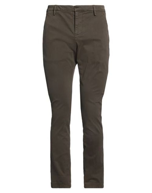 Man Pants Military green Size 34 Cotton, Elastane