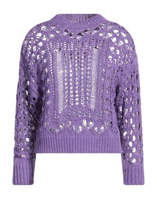 Woman Sweater Purple Size M Cotton, Polyamide