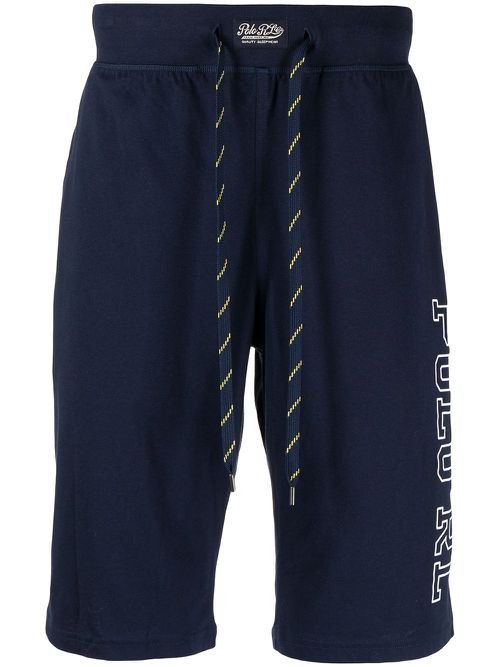 Logo-print track shorts - Blue