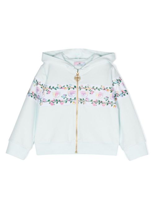 Floral-print track jacket - Blue