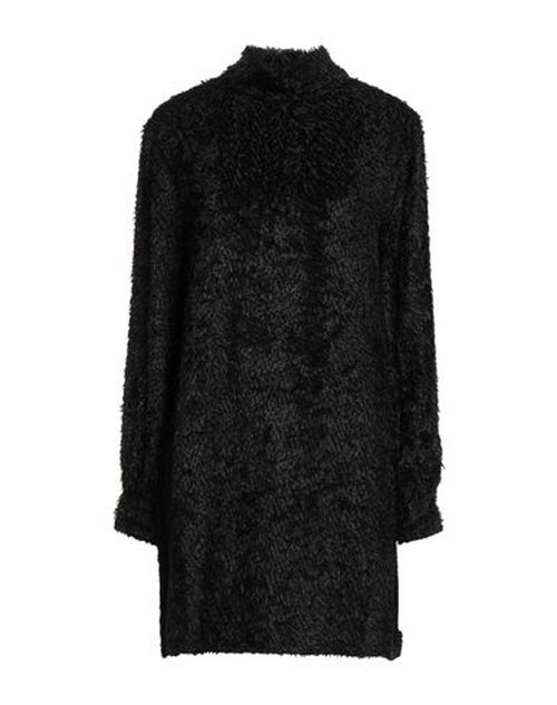 Woman Mini dress Black Size L Viscose, Silk