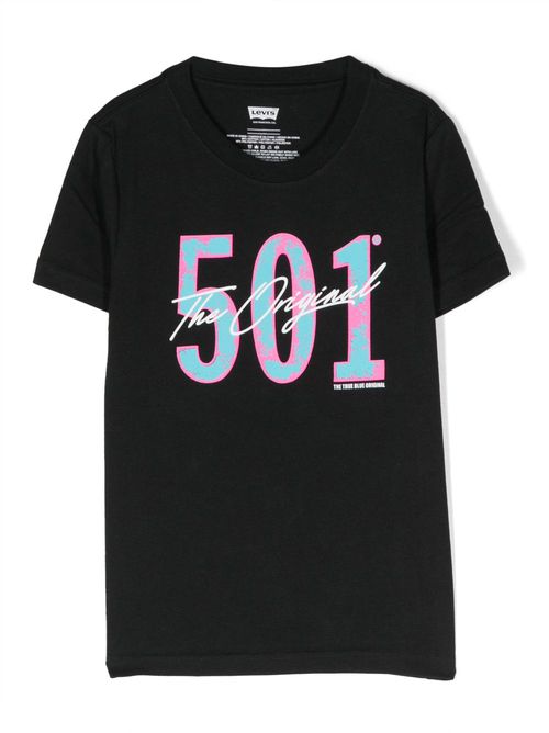Graphic-print cotton T-shirt - Black
