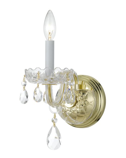 Traditional Crystal 1-Light Spectra Sconce