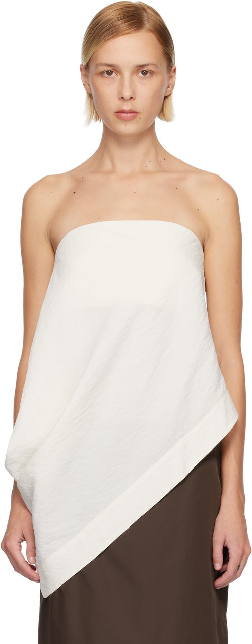 Off-White Cloud Asymm Drape Top