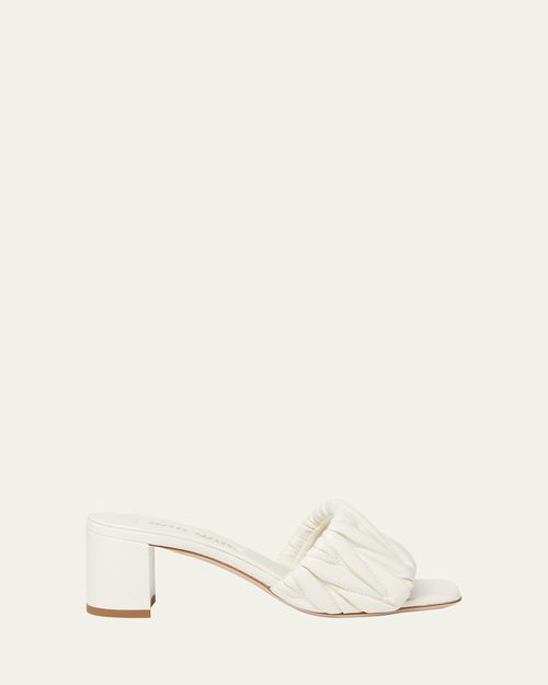 Quilted Leather Mule Sandals