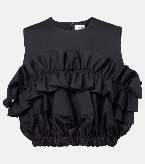 Ruffled wool top