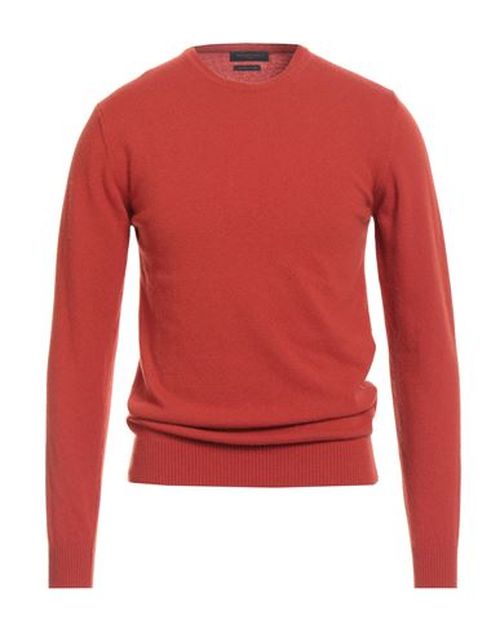 Man Sweater Rust Size M Merino Wool, Cashmere