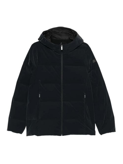 Hood Zip Jkt Blue Black