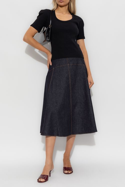 Top With Shoulder Pads, Women's, Black