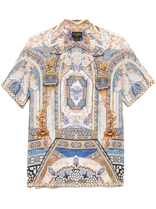 Camp-collar shirt - White