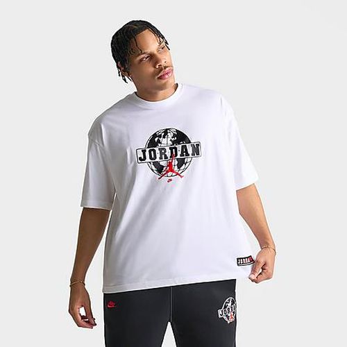 Men's Globe Graphic Oversized T-Shirt in White
