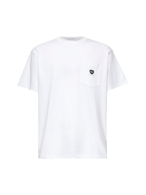Logo-Patch Pocket Heart T-Shirt — White