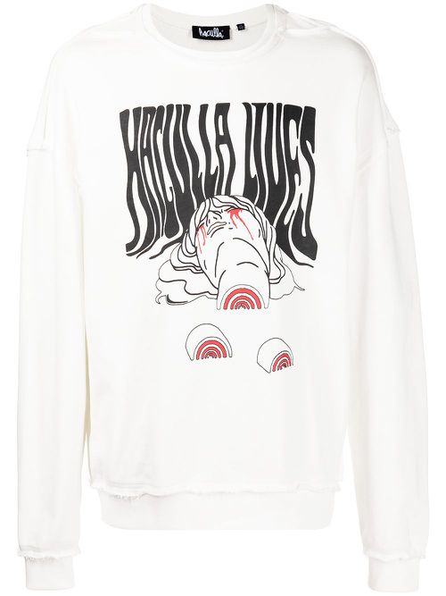 Logo-print jumper - White