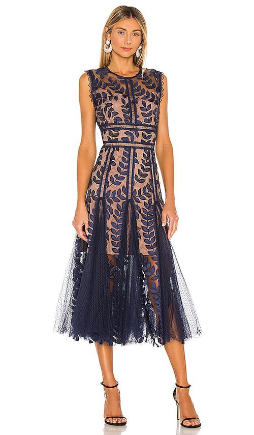 Bronx Banco Saba Midi Dress in Navy. - XL also in L