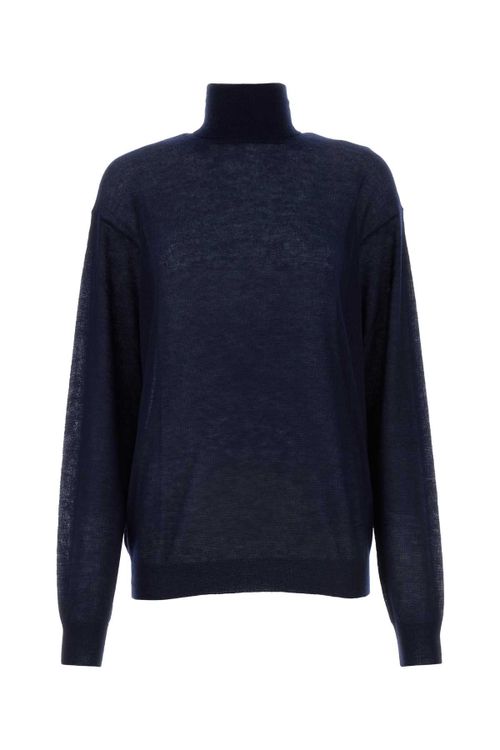 Cashmere Turtleneck Sweater — Navy