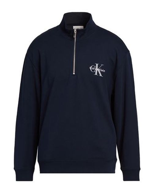 Man Sweatshirt Navy Size L Cotton
