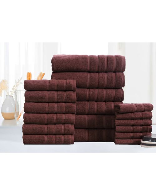 18Pc Zero Twist Egyptian Cotton Towel Set