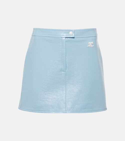 Courrèges Logo high-rise cotton-blend miniskirt