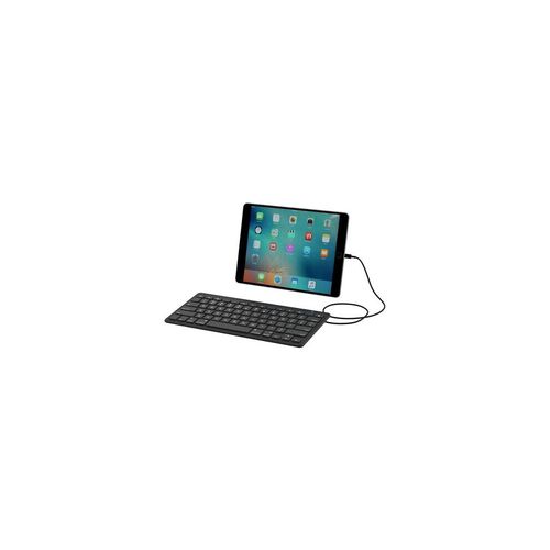 ZAGG Wired Keyboard Lightning Connector UK QWERTY for iPhone iPad MFi-Certified