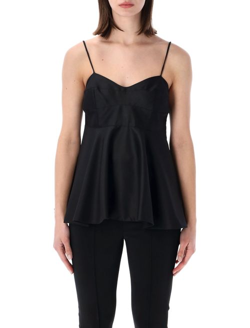 Draped Silk Satin Shirt