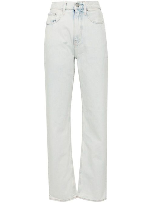 High-rise straight-leg jeans - Blue