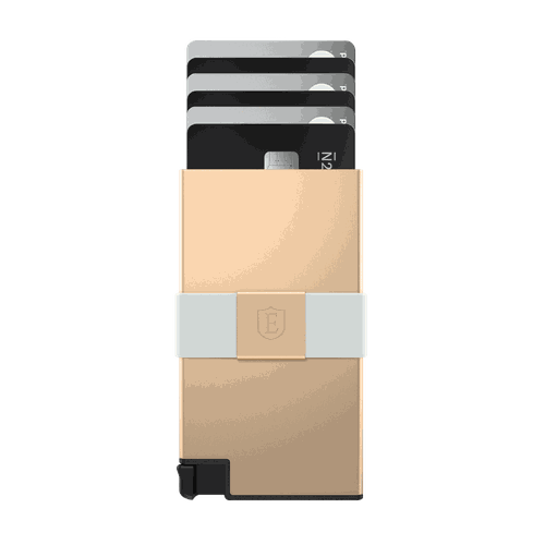 Ekster Cardholder - Metallic Gold Smart Card Holder Aluminium Wallet for Men Trackable RFID Pop Up Slim Card Holder