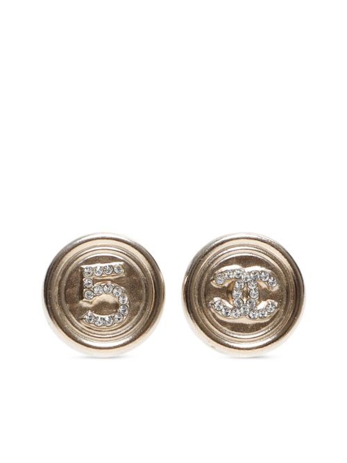 CHANEL Pre-Owned 여성 2021 CC earrings - Gold FF8469